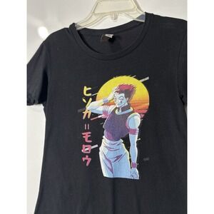 Hunter x Hunter Unisex T-Shirt Size Medium Cotton Short Sleeve Black Hisoka